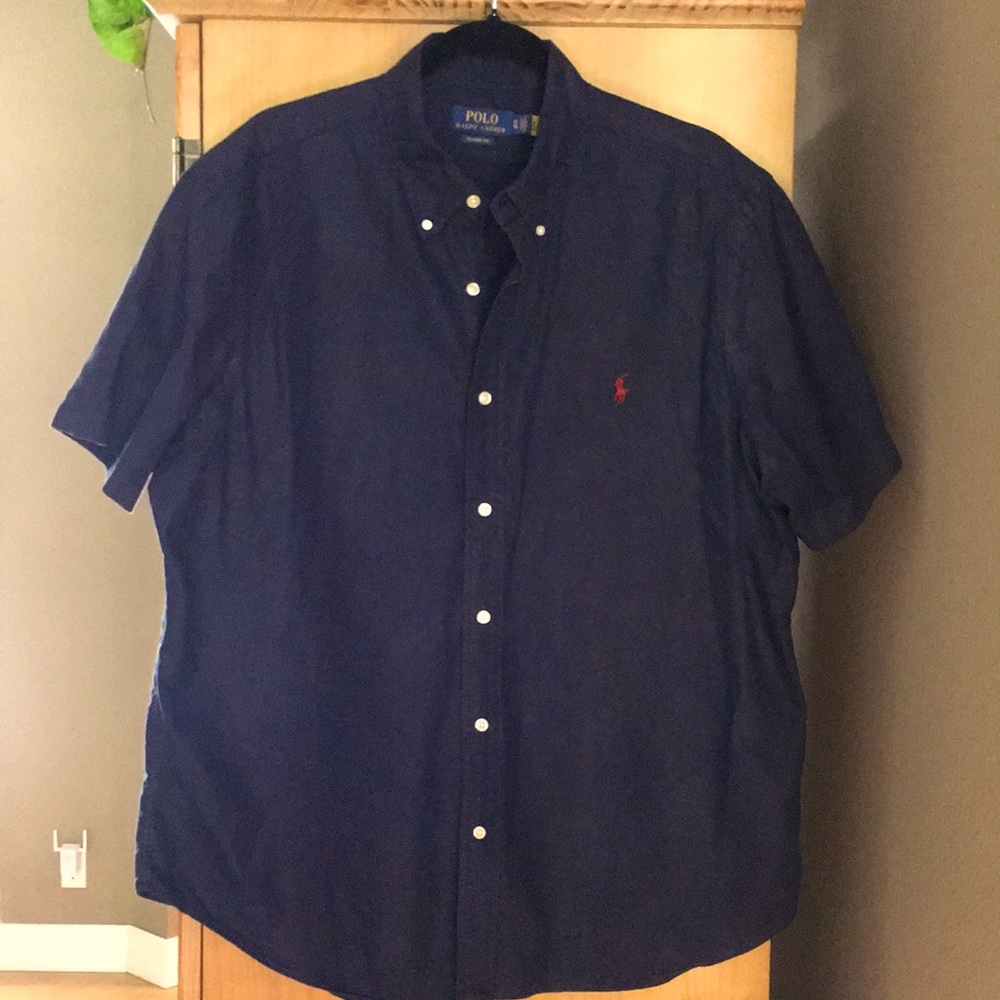 Polo by Ralph Lauren Men's Navy Blue Shirt